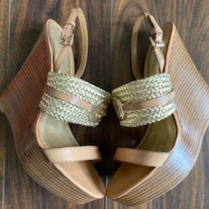 COACH Beatriz Sling back Wedge Sandal NEW w/Box